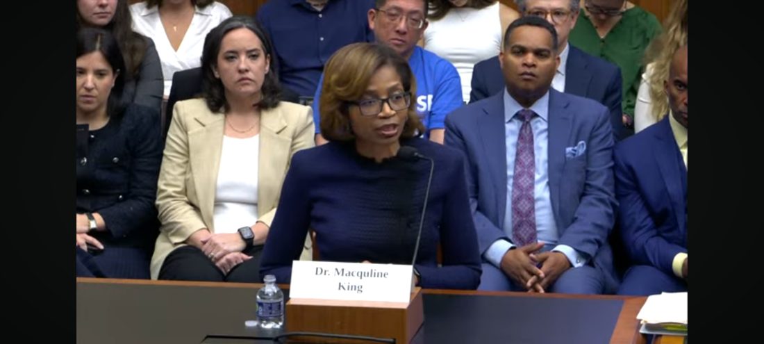 The hearing streamed live