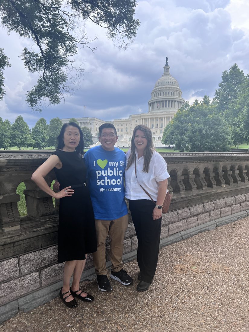 Parents and advocates after the hearing